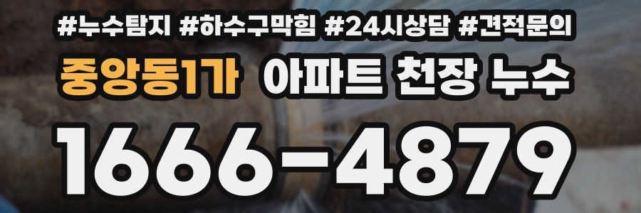 중앙동1가 아파트 천장 누수