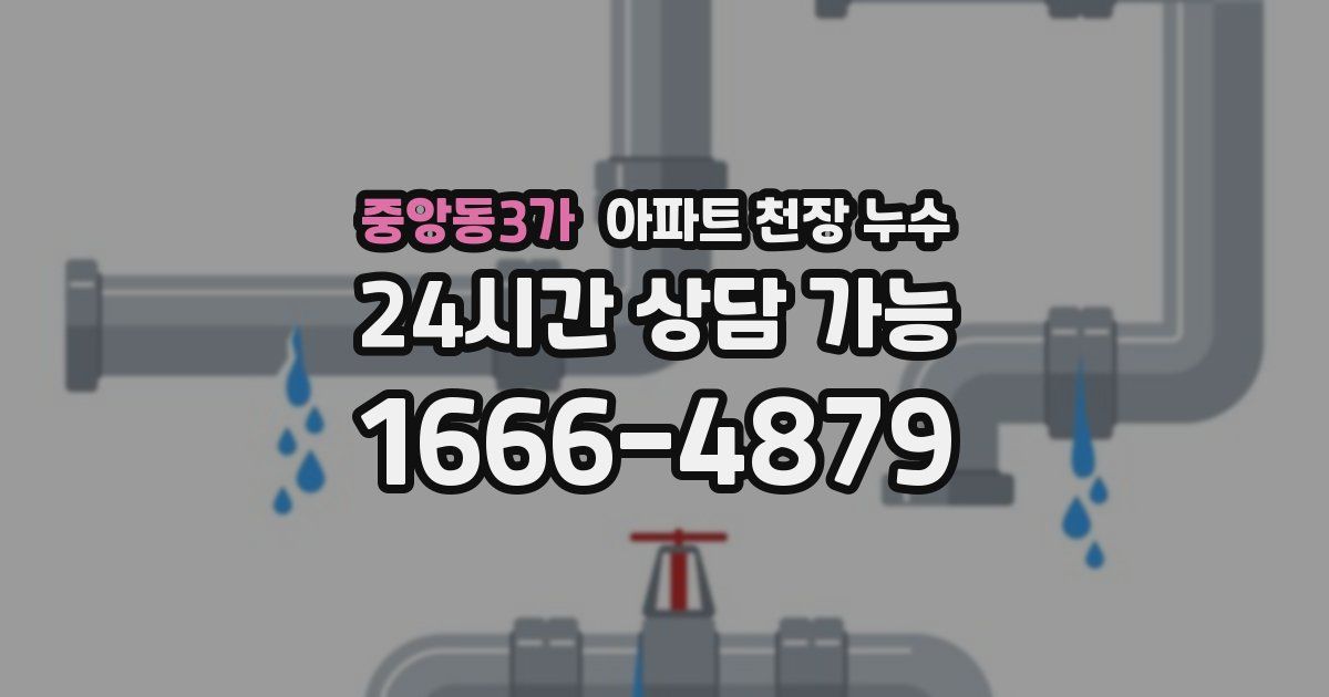 중앙동3가 아파트 천장 누수