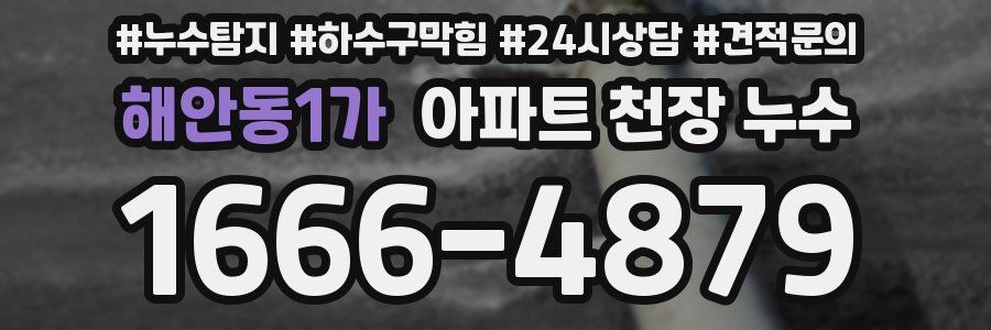해안동1가 아파트 천장 누수
