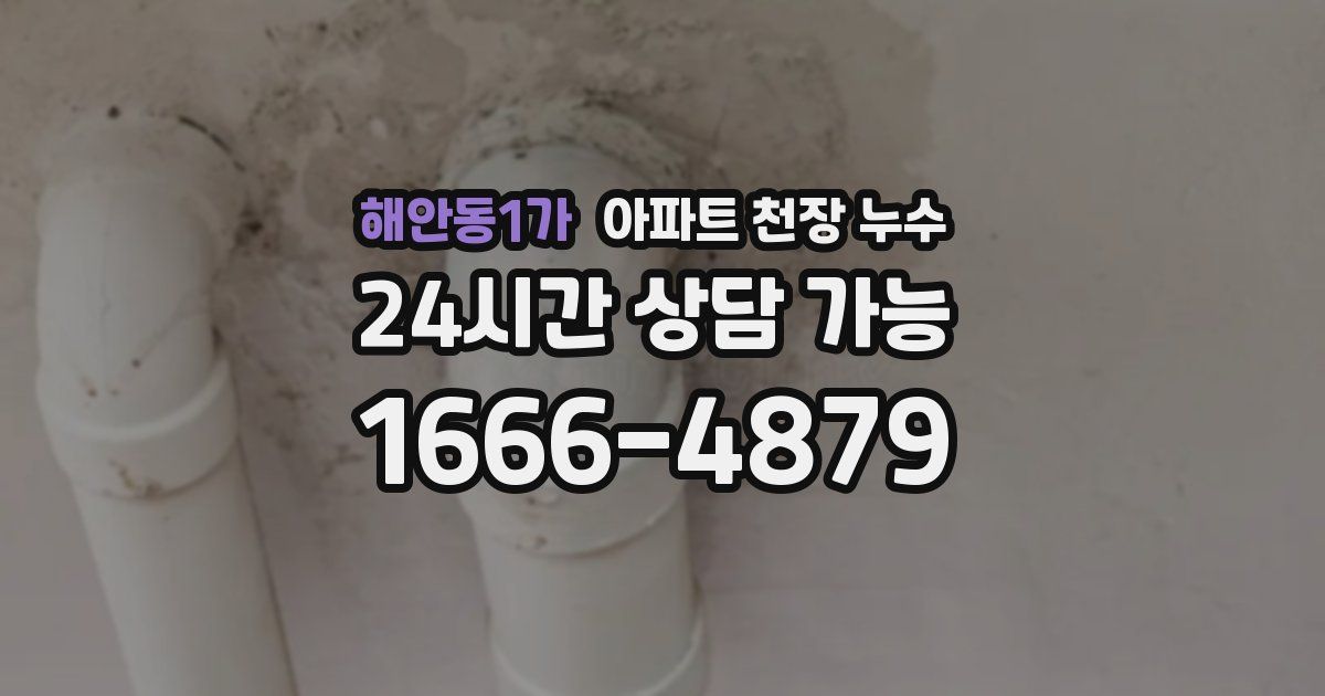 해안동1가 아파트 천장 누수