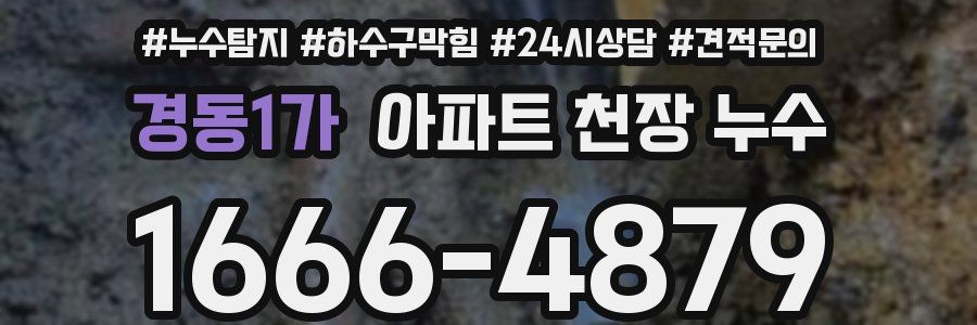 경동1가 아파트 천장 누수