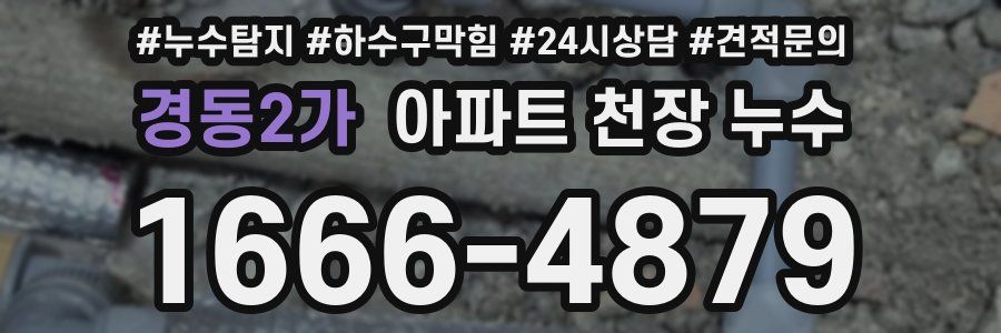 경동2가 아파트 천장 누수