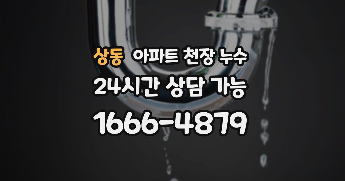 상동 아파트 천장 누수
