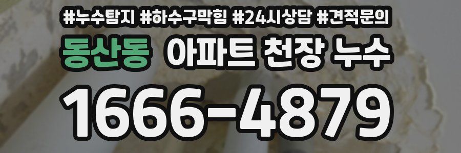 동산동 아파트 천장 누수