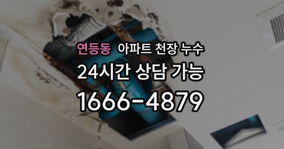 연등동 아파트 천장 누수