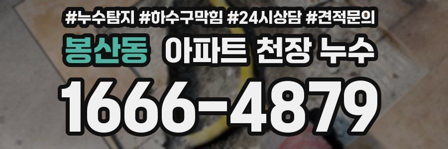 봉산동 아파트 천장 누수