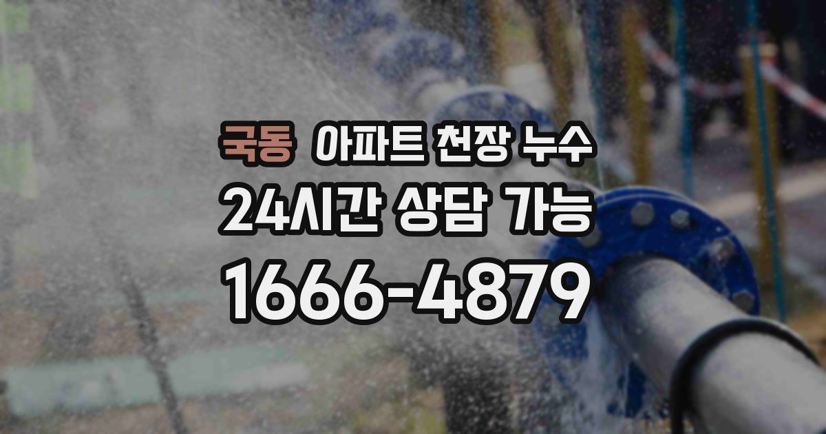 국동 아파트 천장 누수