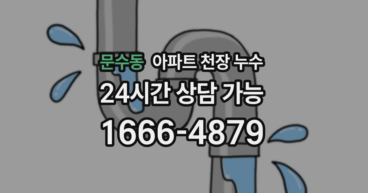 문수동 아파트 천장 누수