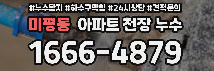 미평동 아파트 천장 누수