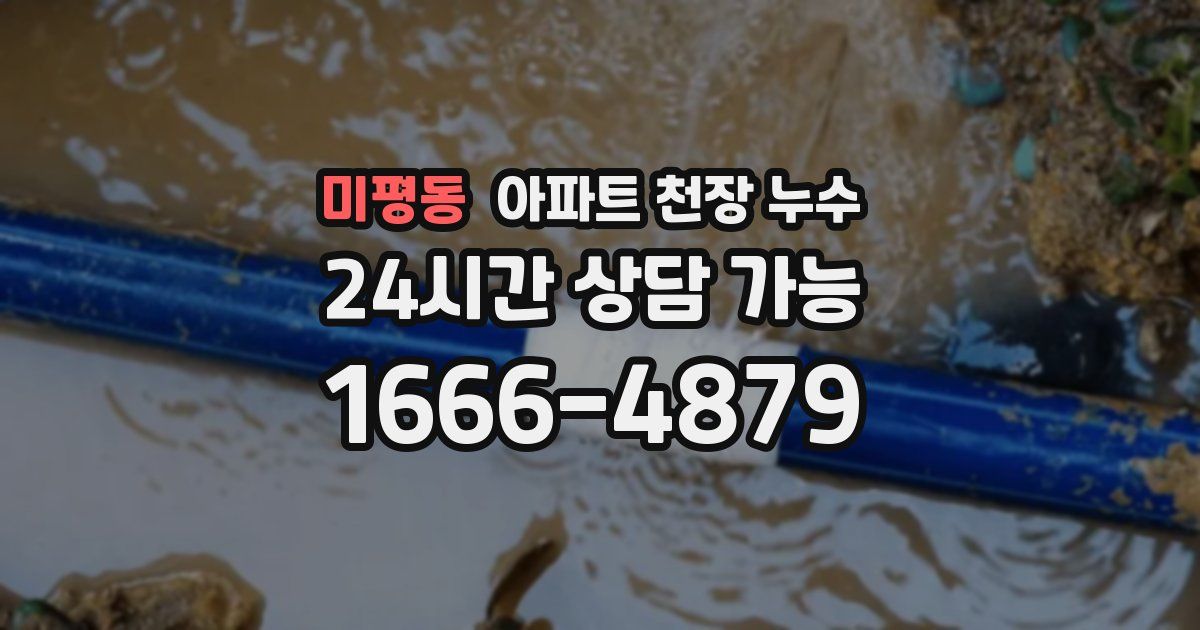 미평동 아파트 천장 누수