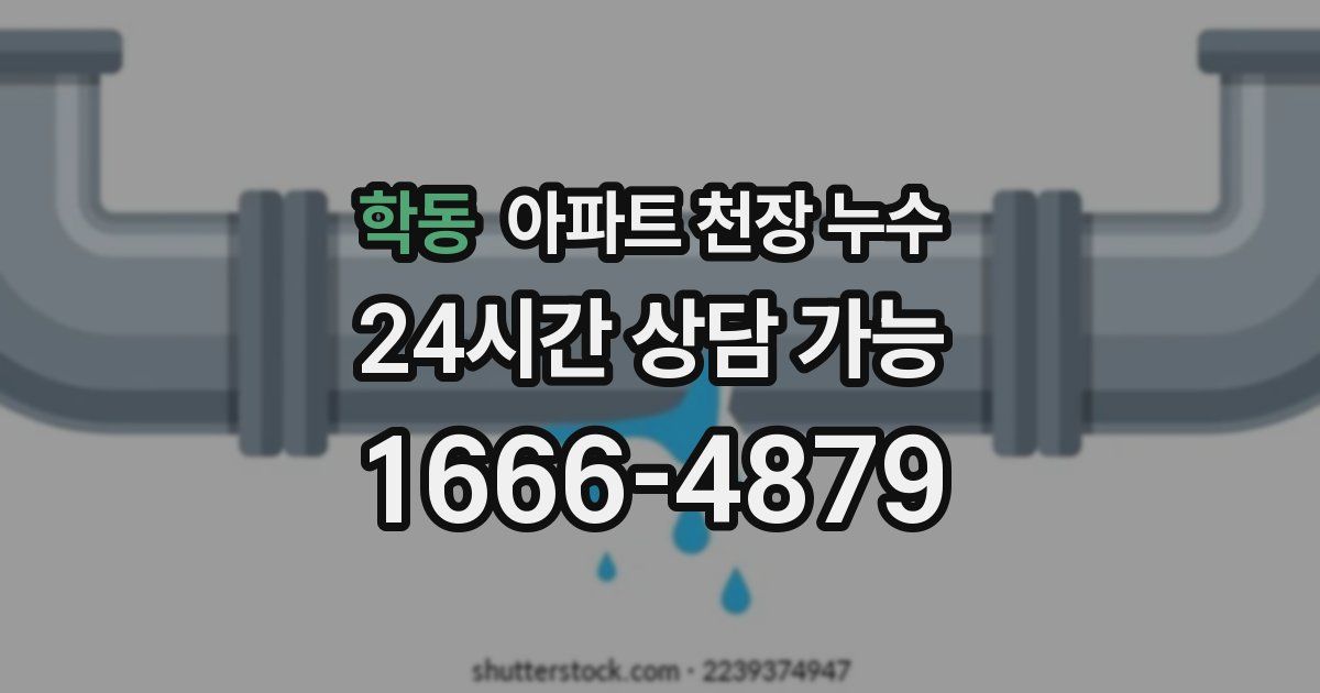 학동 아파트 천장 누수
