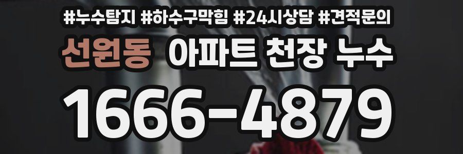 선원동 아파트 천장 누수