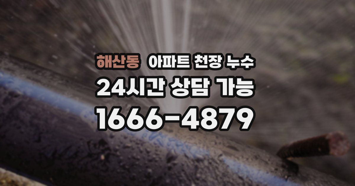 해산동 아파트 천장 누수