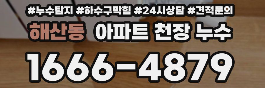 해산동 아파트 천장 누수