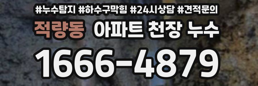 적량동 아파트 천장 누수
