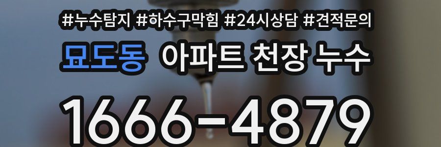 묘도동 아파트 천장 누수