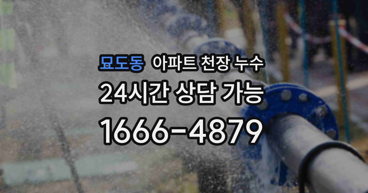 묘도동 아파트 천장 누수