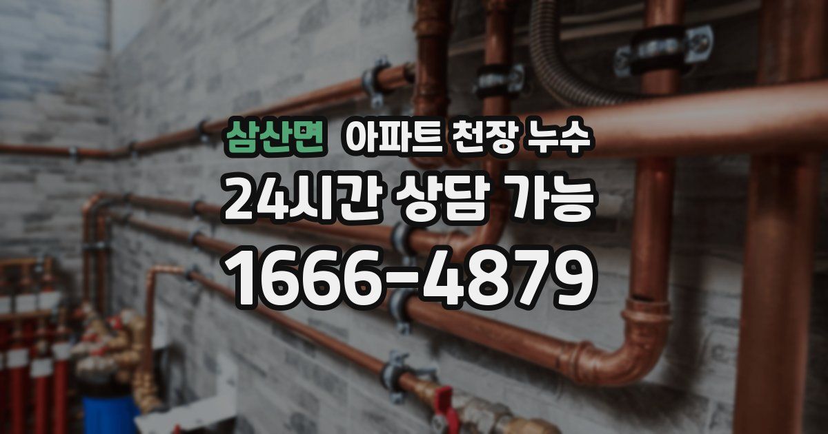삼산면 아파트 천장 누수