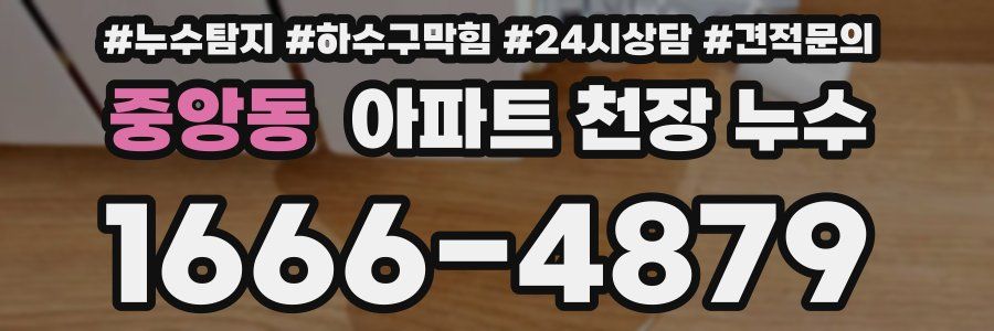 중앙동 아파트 천장 누수