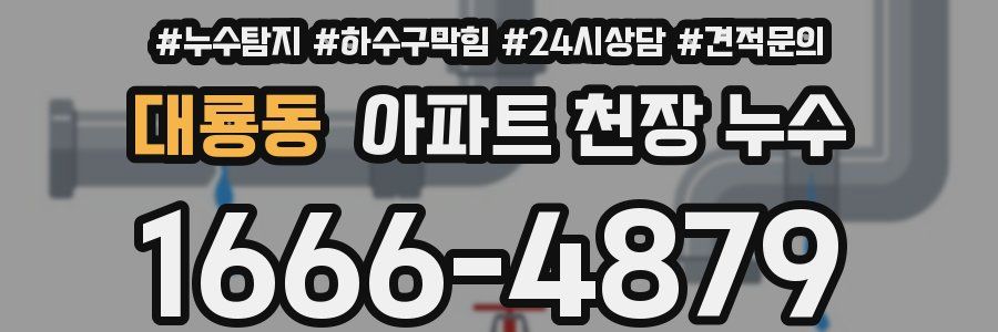 대룡동 아파트 천장 누수