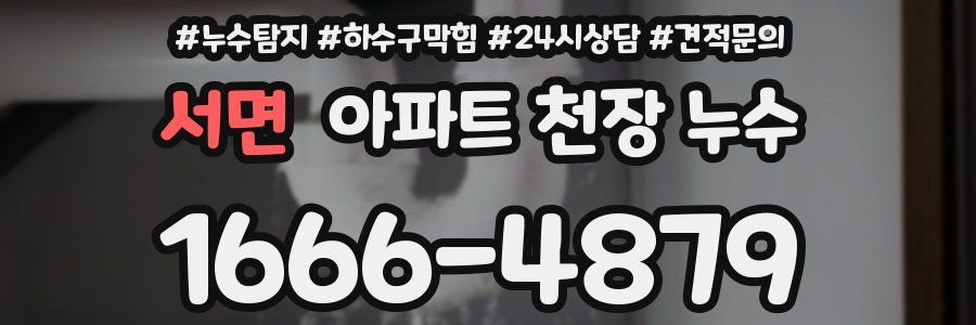 서면 아파트 천장 누수