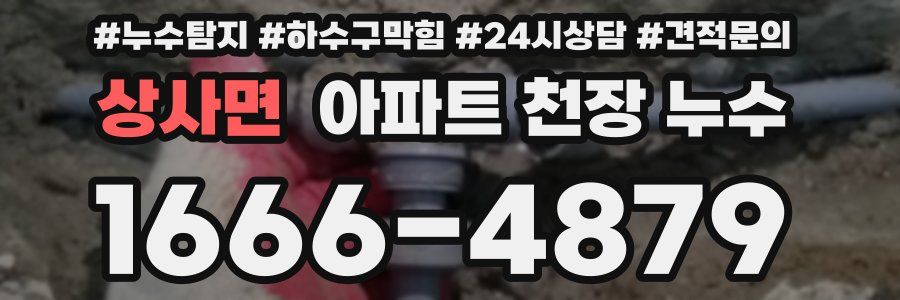 상사면 아파트 천장 누수
