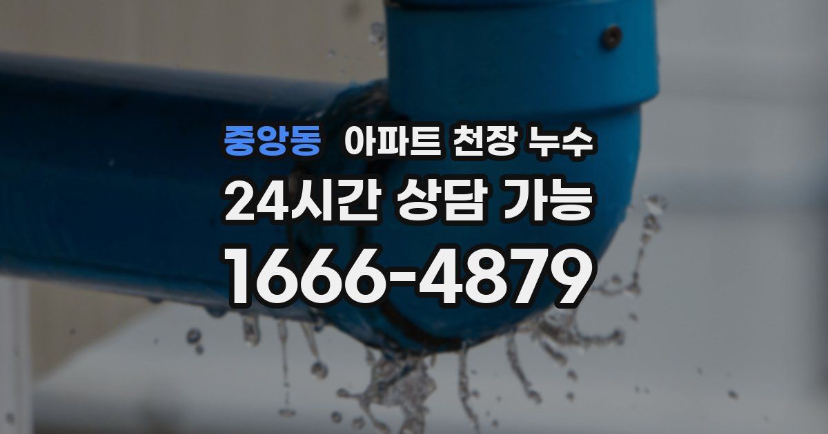 중앙동 아파트 천장 누수