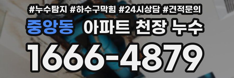 중앙동 아파트 천장 누수