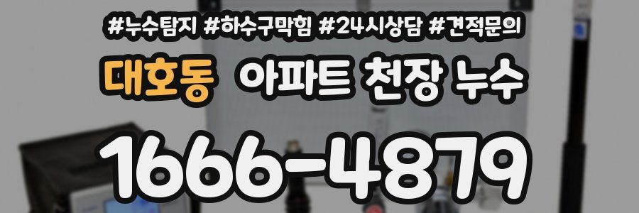 대호동 아파트 천장 누수