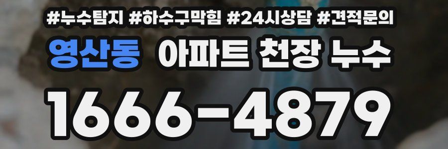 영산동 아파트 천장 누수