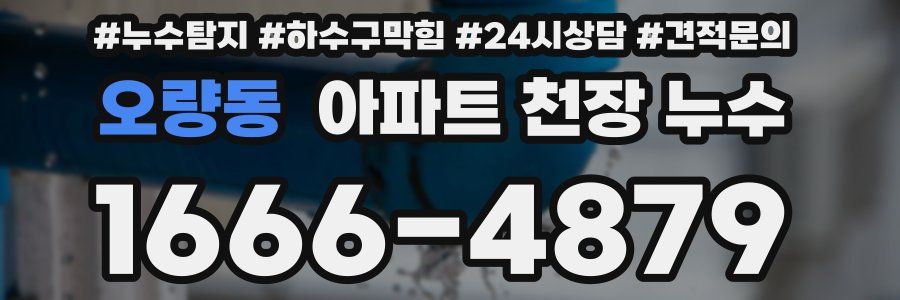 오량동 아파트 천장 누수