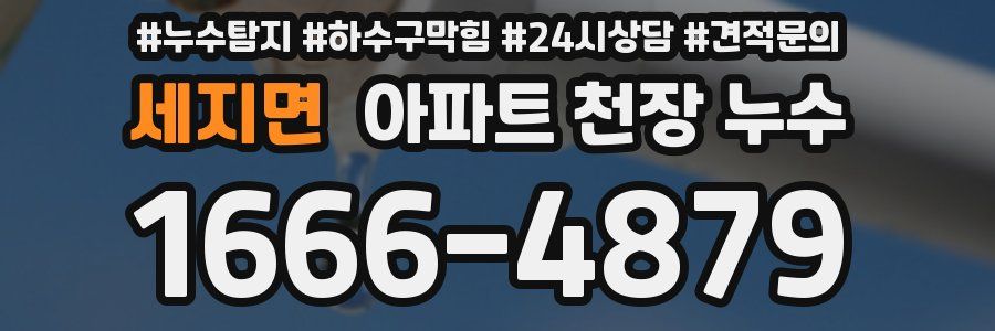 세지면 아파트 천장 누수