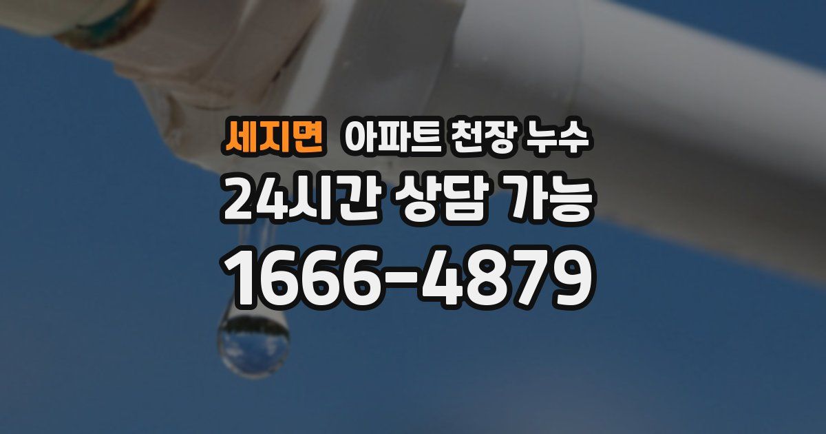 세지면 아파트 천장 누수