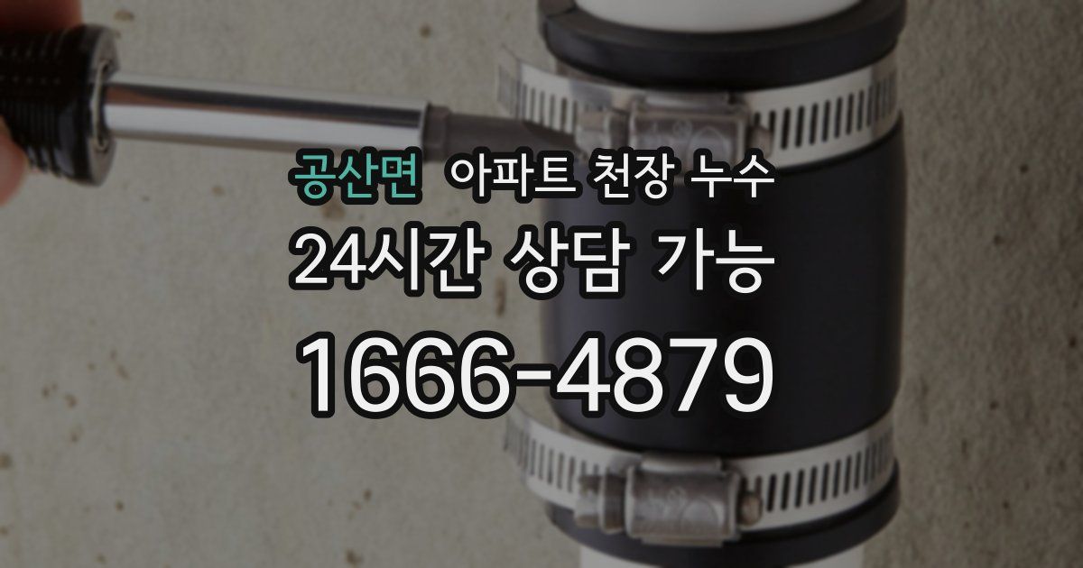 공산면 아파트 천장 누수