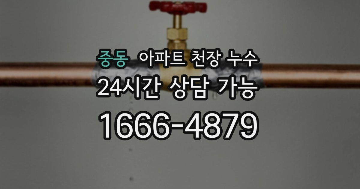 중동 아파트 천장 누수