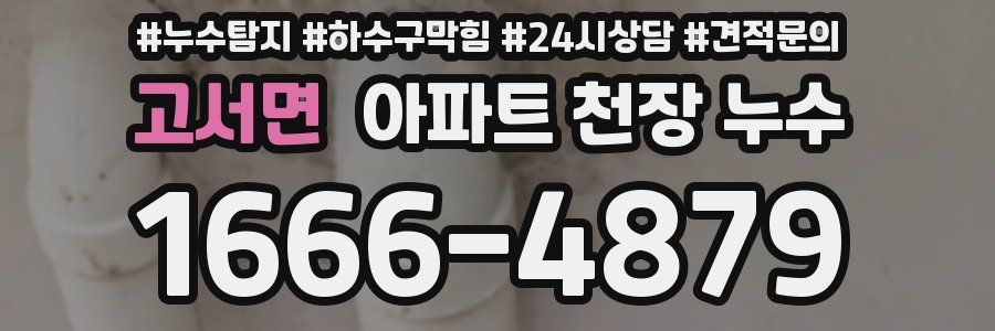 고서면 아파트 천장 누수