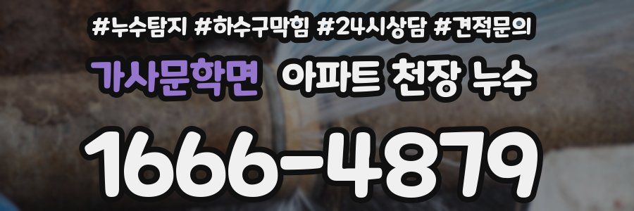 가사문학면 아파트 천장 누수