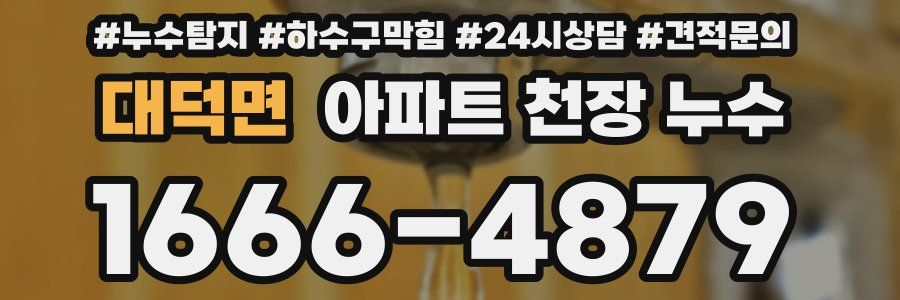 대덕면 아파트 천장 누수
