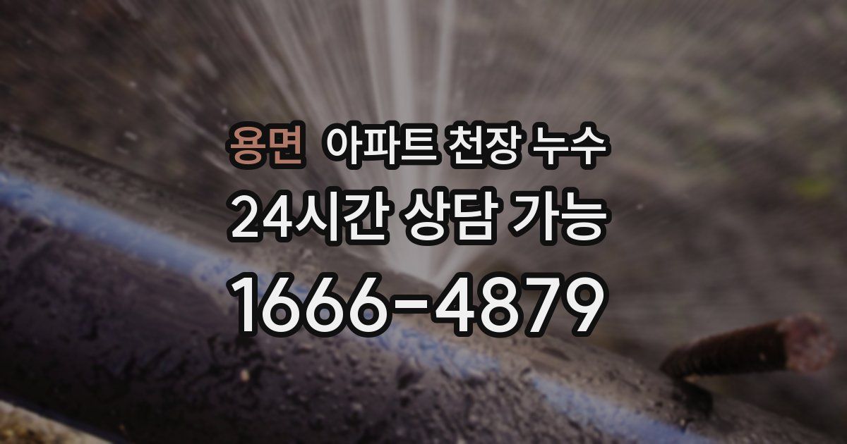 용면 아파트 천장 누수