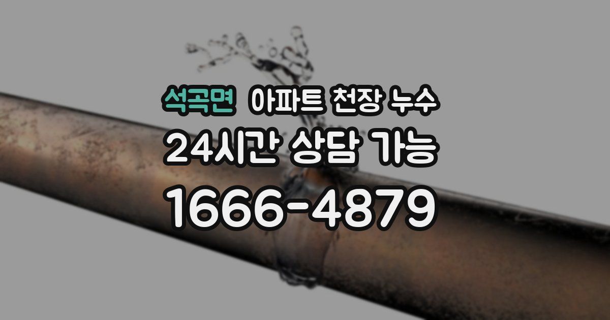 석곡면 아파트 천장 누수