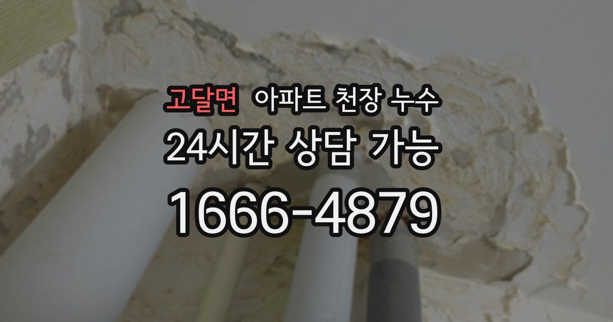 고달면 아파트 천장 누수