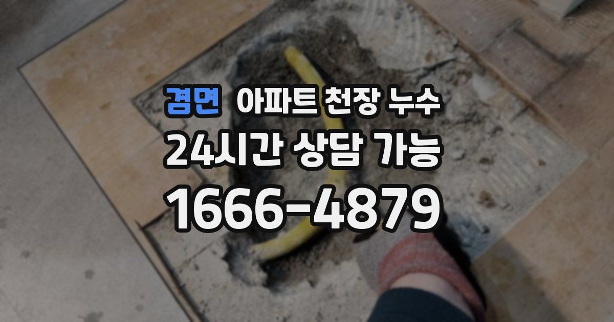 겸면 아파트 천장 누수