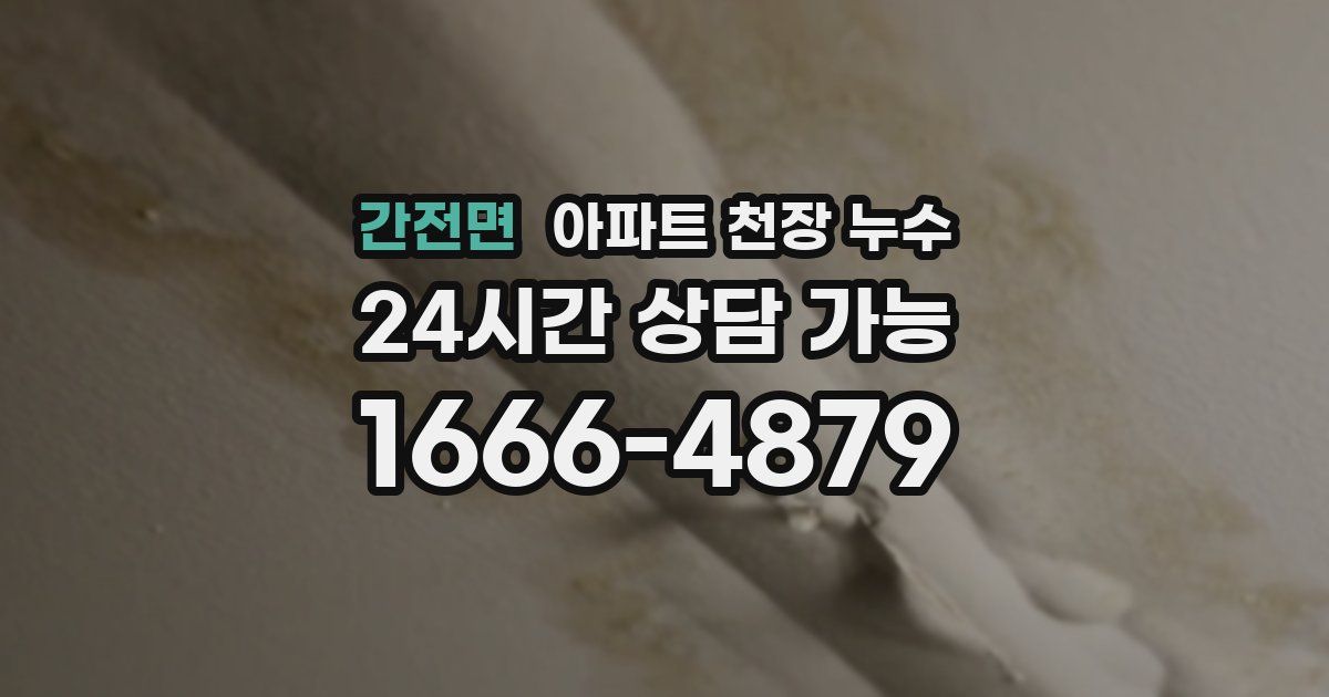 간전면 아파트 천장 누수