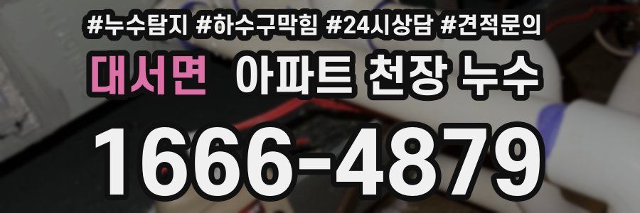 대서면 아파트 천장 누수