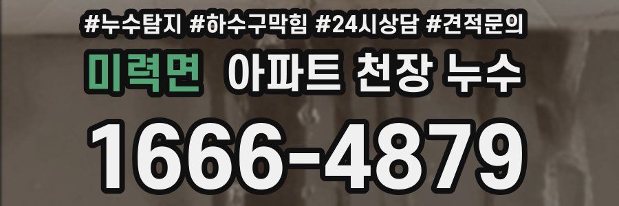 미력면 아파트 천장 누수