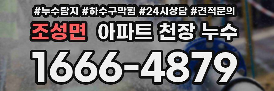 조성면 아파트 천장 누수