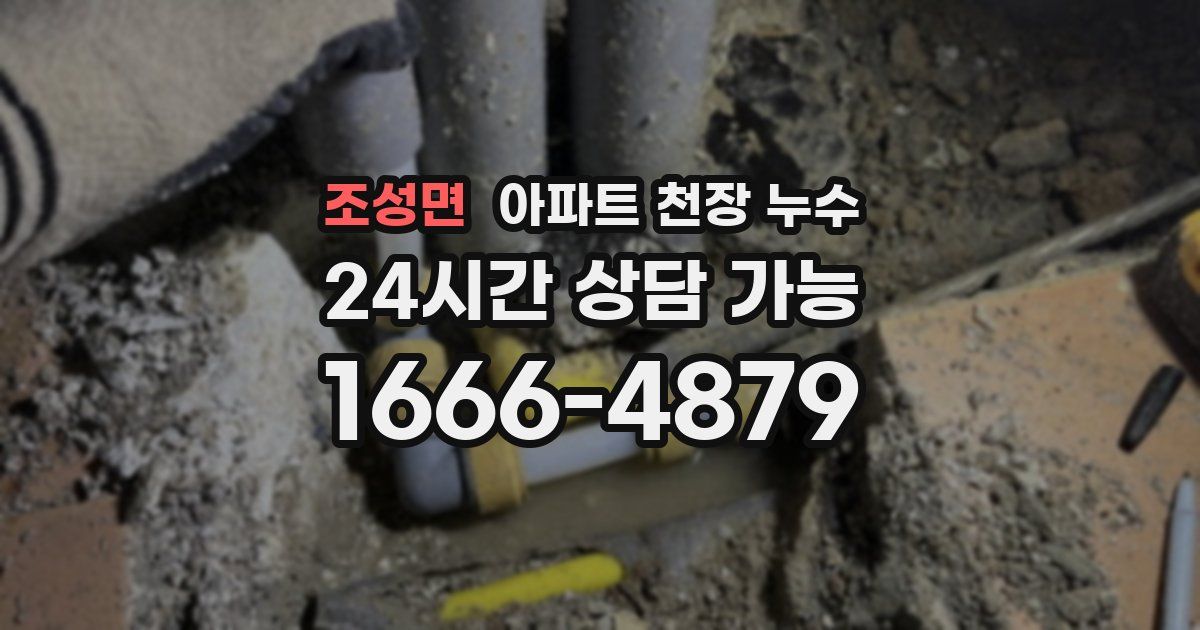 조성면 아파트 천장 누수