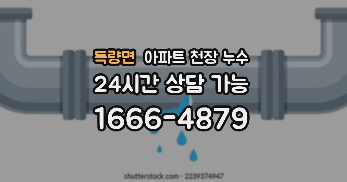 득량면 아파트 천장 누수