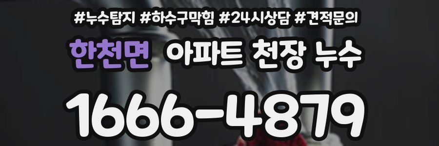 한천면 아파트 천장 누수