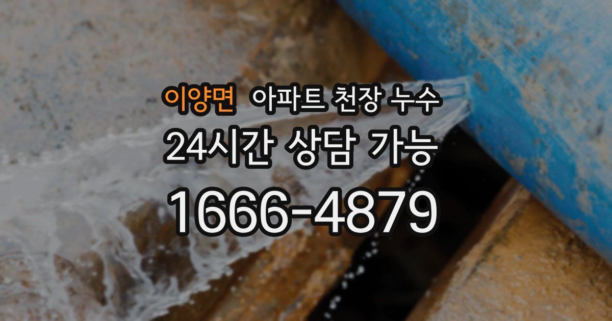 이양면 아파트 천장 누수